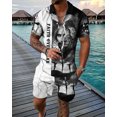 thumbnail image 1 of Vedolay Two Piece Short Outfit Mens Short Sets 2 Piece 2023 Summer Short Sleeve Zipper Polo Shirt and Shorts Sets,White A, 1 of 3
