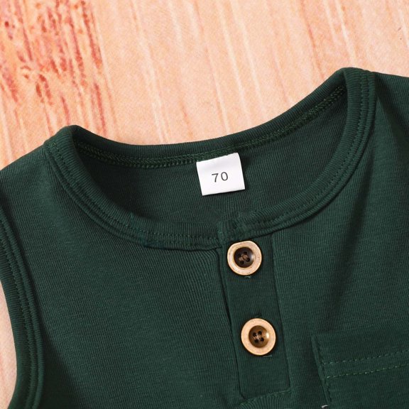 Vedolay Two Piece Short Set For Boy Boy Clothes Boys Summer Outfits Cotton Short Sleeve T-Shirt & Shorts Set,Green 3-6 Months