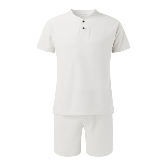 Vedolay Two Piece Short Set For Men Men's Casual 2 Piece Outfits Set Summer Tracksuit Hawaii Beach Set,Black XXL