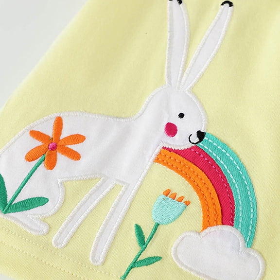 Vedolay Two Piece Shorts Sets For Girl Girl Summer Short Set Cotton Outfits Short T Shirt Tank Top Shorts 2PC Set,Yellow 3-6 Months