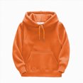 thumbnail image 1 of Vedolay Unisex Kids Toddler Soft Pullover Hooded Sweatshirt with Pocket Basic Hoodies Sportswear for Boys Girls (Orange,8-10 Years), 1 of 3
