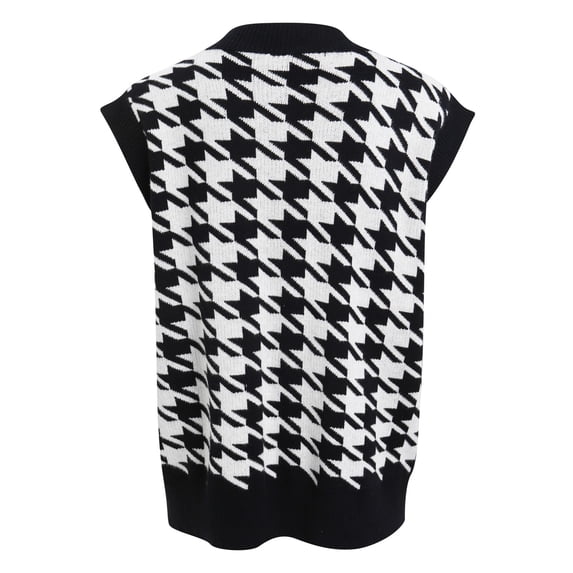 Vedolay Vest Womens Ribbed Knit Sweater Vest Sleeveless Fashion Tank Tops,Black M