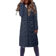 thumbnail image 1 of Vedolay Warm Winter Coats 2023 Button Plush Tops Hooded Loose Cardigan Coat Winter Jacket Blue,2XL, 1 of 4