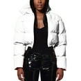 thumbnail image 1 of Vedolay Warm Winter Coats Mid-Length Long Sleeve Winter Warm Casual Jackets Outwear White,M, 1 of 5