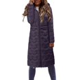 thumbnail image 1 of Vedolay Warm Winter Coats Trench Coat Lightweight Long Coat Soft Outerwear Jacket Purple,3XL, 1 of 4