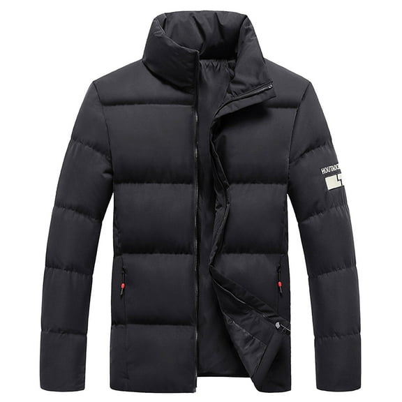 Vedolay Warm Winter Coats for Men Outerwear Jacket Winter Long Hooded Parka Jacket Black,M