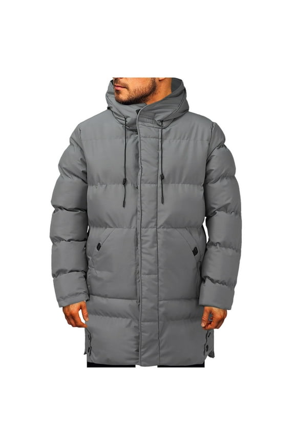 Warm Winter Coats for Men Winter Parka Jacket Thick Outerwear Jacket for Men Grey,3XL
