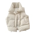 thumbnail image 1 of Vedolay Warm Winter Coats for Women 2023 Winter Warm Loose Plush Zip Hooded Jacket Coat White,L, 1 of 4