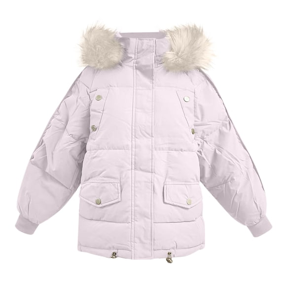 Vedolay Warm Winter Coats for Women Elegant Solid Fall Coat Pocket Loose Jacket Coat White,XL