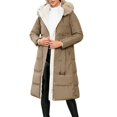 thumbnail image 1 of Vedolay Warm Winter Coats for Women Hooded Cardigan Casual Warming Outwear for Autumn Brown,M, 1 of 5
