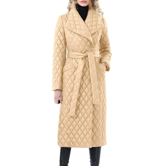 Vedolay Warm Winter Coats for Women Open Front Cropped Cardigan Coat Long Sleeve Knit Outwear Khaki,XL