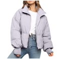thumbnail image 1 of Vedolay Warm Winter Jacket Autumn Casual Loose Winter Coat Jacket Coat Grey,L, 1 of 4