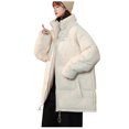 thumbnail image 1 of Vedolay Warm Winter Jacket Cardigan Coat Long Sleeve Open Front Loose Coat 2023 Khaki,L, 1 of 4