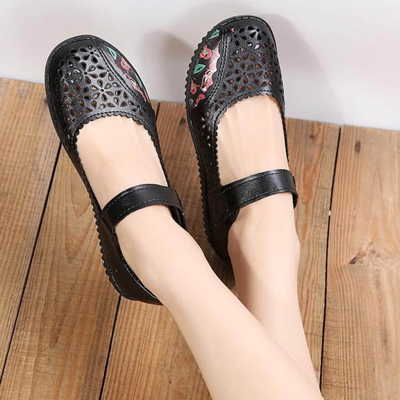 Vedolay Wide Casual Shoes For Women Women's Pointed Toe Slip On Loafer Flats Shoes Casual Dressy Comfortable,Black 9