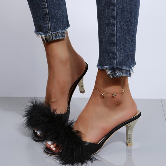 Vedolay Wide Sandals for Women Wedge Sandals for Women Elastic Ankle Strap Open Toe Platform Sandals,Black 8.5