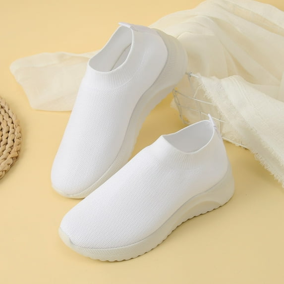 Vedolay Wide Sneakers Shoes for Women Flats Comfortable Womens Sneakers,White 8