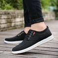 thumbnail image 1 of Vedolay Wide Sneakers for Men Men's Sneakers Platform Round Toe Fashion Slip-on Comfort Walking Leisure Shoes,Black 9.5, 1 of 5
