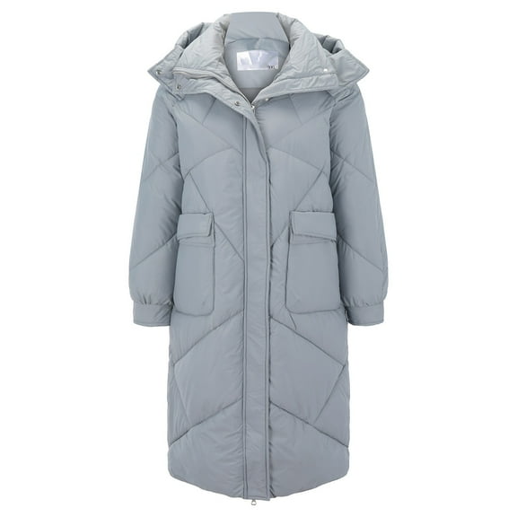 Vedolay Winter Coat Women 2023 Hooded Jacket Winter Full Zipper Jacket Open Front Coats B,XL