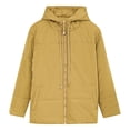 thumbnail image 1 of Vedolay Winter Coat Women 2023 Outerwear Overcoat Double Long Peacoat Yellow,L, 1 of 3