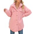 thumbnail image 1 of Vedolay Winter Coat Women Button Down V Neck Soft Knit Cardigan Coats 2023 Red,L, 1 of 4