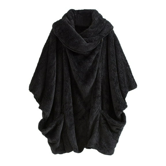 Vedolay Winter Coat Women Casual Knit Cardigan Coats Of Female Black,L