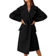 thumbnail image 1 of Vedolay Winter Coat Women Fall Coat Open Front Work Winter Jacket Coat Black,M, 1 of 5