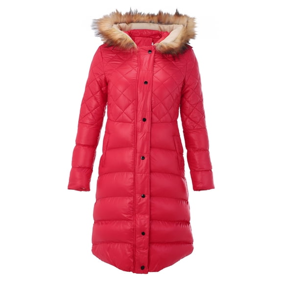 Vedolay Winter Coat Women Knit Long Cardigan Coat Open Front Button Coat Outerwear 2023 Red,S
