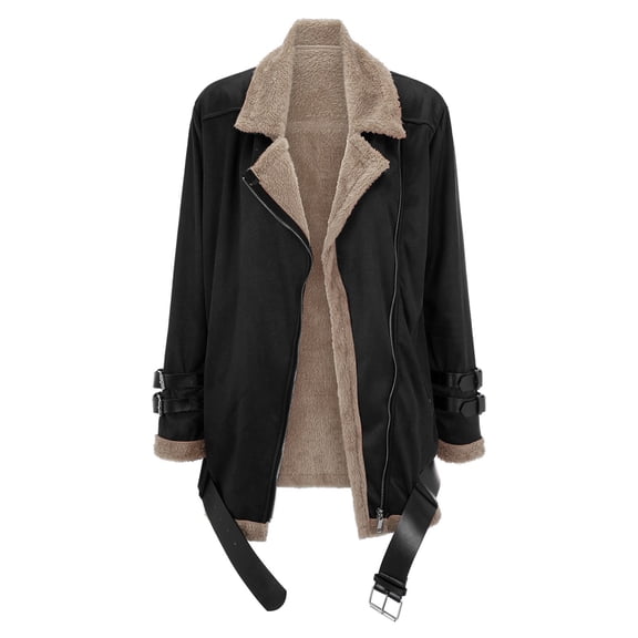 Vedolay Winter Coat Women Winter Long Sleeve Zip Up Hooded Hoodie Jacket Black,L