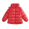 thumbnail image 1 of Vedolay Winter Coats for Kids Long Sleeve Button Down Closure Plaid Outwear Red,130, 1 of 3
