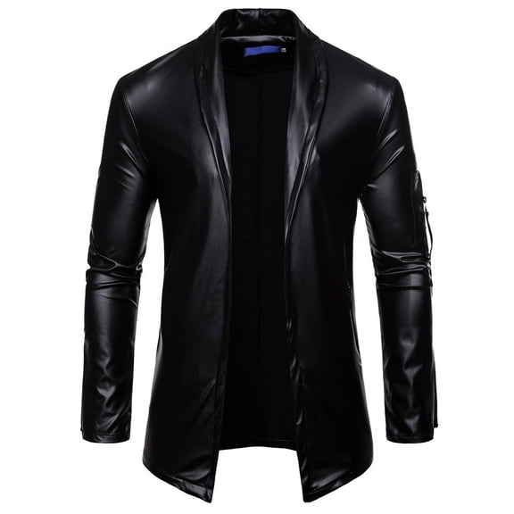 Vedolay Winter Coats for Men 2023 Slim Casual Blazer Jacket Top Outwear Clothes Black,XL