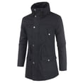 thumbnail image 1 of Vedolay Winter Coats for Men Business Solid Blazer Coats Long Sleeve Loose Jackets Black,XL, 1 of 2