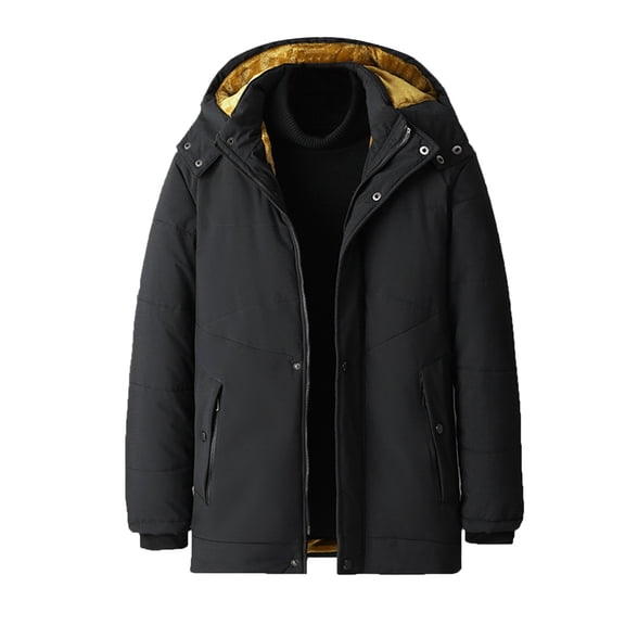 Vedolay Winter Coats for Men Button Down Long Sleeve Soft Cardigan Blazer Jackets Clothes Black,3XL