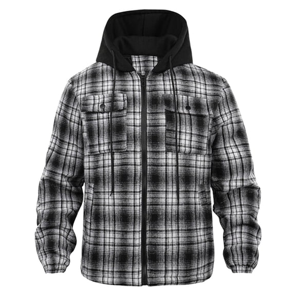 Vedolay Winter Coats for Men Outdoor Leisure Jacket Lightweight with Pockets Black,2XL