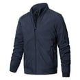 thumbnail image 1 of Vedolay Winter Jackets for Men Cardigan Drape Open Front High Low Blazer Jacket Dark Blue,2XL, 1 of 2