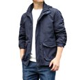 thumbnail image 1 of Vedolay Winter Jackets for Men Long Sleeve Blazer Jacket Open Front Cardigan Outerwear Blue,L, 1 of 5