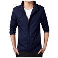 thumbnail image 1 of Vedolay Winter Jackets for Men Long Sleeve Lightweight Open Front Blazer Jacket Clothes Dark Blue,4XL, 1 of 4