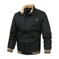 thumbnail image 1 of Vedolay Winter Jackets for Men Long Sleeve Open Front with Pockets Black,L, 1 of 2
