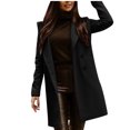 thumbnail image 1 of Vedolay Winter Long Coats for Women Long Sleeve Button Down Coat Knit Cardigan Coat Black,M, 1 of 4
