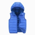 thumbnail image 1 of Vedolay Winter Puffer Vest for Kids Boys Girls Solid Color Hooded Zip Up Sleeveless Toddler Warm Outerwear, 1 of 2