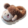 thumbnail image 1 of Vedolay Winter Slippers for Girls Cartoon Slippers Toddler Warm Plush House Shoes Brown,24, 1 of 5