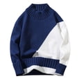 thumbnail image 1 of Vedolay Winter Sweaters for Men 2023 Long Sleeve Crewneck Cute Print Knitted Pullover Sweaters Navy,M, 1 of 5