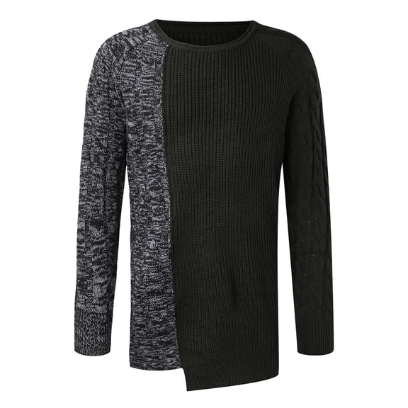 Vedolay Winter Sweaters for Men 2023 Long Sleeve Knitted Sweater Warm BK2,L