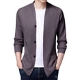thumbnail image 1 of Vedolay Winter Sweaters for Men Button Down Long Sleeve Shirts Men's Fashion Casual Shirt Brown,4XL, 1 of 5