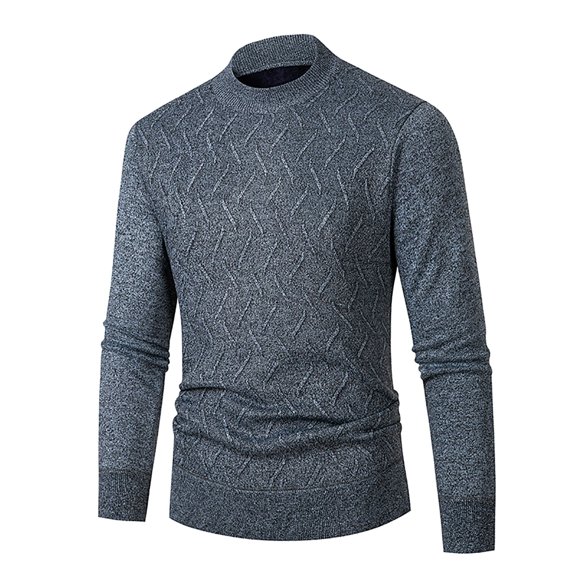 Vedolay Winter Sweaters for Men Long Sleeve Lightweight Solid Color Knit Pullover Sweater Grey,2XL
