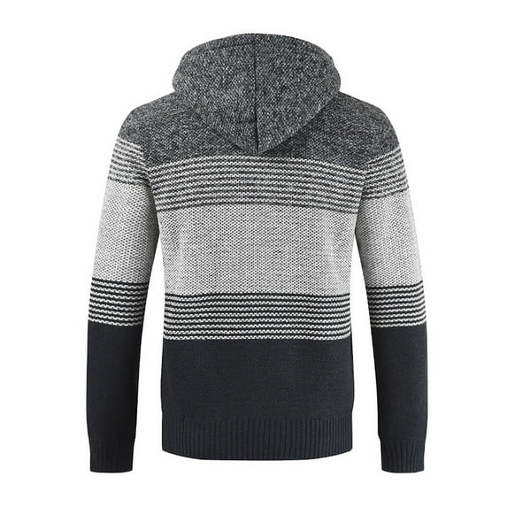 Vedolay Winter Sweaters for Men Simple Solid Color Fashion Cardigans Jacket Coat Dark Gray,XL