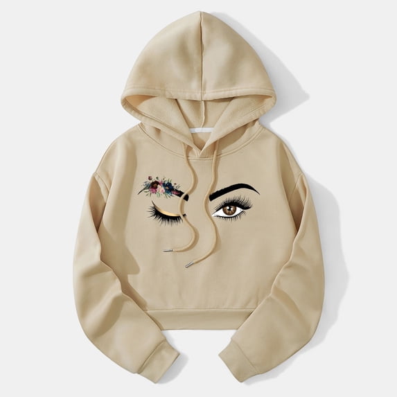 Vedolay Women 2023 Sweatshirt Hoodies for Women 2023 Fall Fashion 2023 Long Sleeve Pullover Tops Casual Crewneck Sweatshirts,Khaki L
