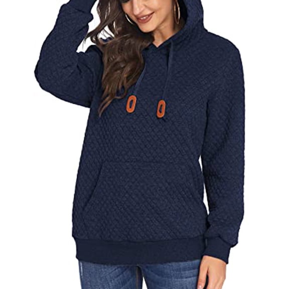 Vedolay Women 2023 T Shirts Casual Women's Oversized Hoodies Casual Pullover Fall Fashion 2023 Sweatshirts,Blue M