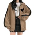 thumbnail image 1 of Vedolay Women Blazer Suit Jacket Casual Button Down Jackets Long Sleeve Coats with Pockets Khaki,M, 1 of 4