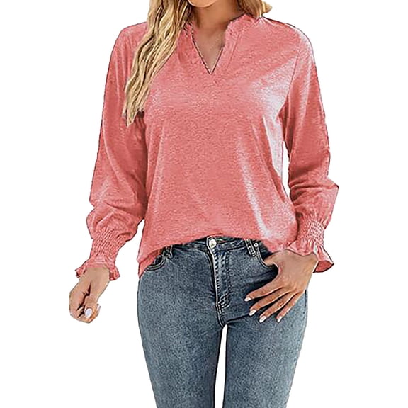 Vedolay Women Blouse Plus Size Women Sweatshirt Blouse Top 2023 Pink,M