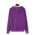 thumbnail image 1 of Vedolay Women Casual Half Zip Sweatshirts Lapel Loose Long Sleeve Pullover 2023 Fall Winter Clothes,Purple L, 1 of 3